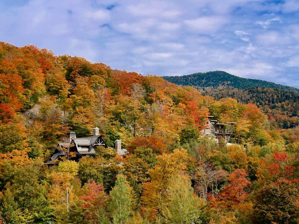 Stowe in Vermont herfst Stowe in Vermont herfst